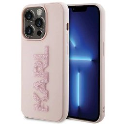 Husa Karl Lagerfeld 3D Rubber Glitter Logo case for iPhone 15 Pro Max - pink