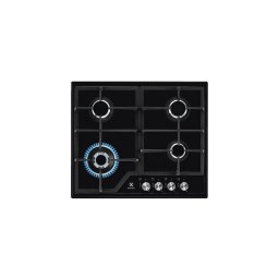 Plita EGS6436K, Gaz, 4 arzatoare, Wok, 60 cm, Negru