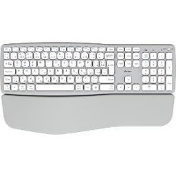 Tastatura wireless ergonomica 2.4G + Bluetooth suport pentru incheieturi detasabil 420x128x15mm Alb