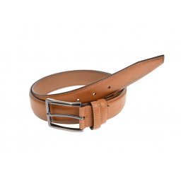 Curea barbati eleganta, cusuta, cu bombaj, din piele naturala 3.5cm ALP710M