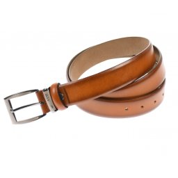 Curea barbati eleganta, din piele ecologica, maro coniac 3.5 cm - DR001CON