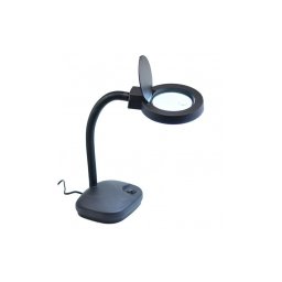 Lupa de masa cu lumina si stativ, tip veioza - 1225