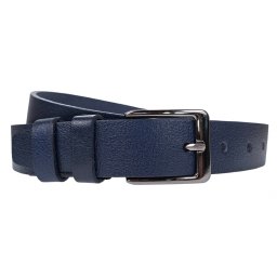 Curea barbati, eleganta, pentru costum, din piele naturala, Bleumarin, 3cm - CK76BLM