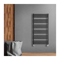 P.M.H. AV4B - Radiator de baie tip scară AVENTO, 567 W, 121 cm, negru