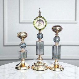 Ceas Decorativ Elegant Grey Crystal