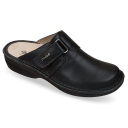 Saboti piele, negri, dama, OrtoMed 3713 012-P134