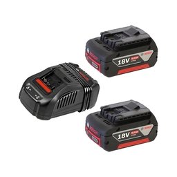 Bosch - 1600A00B8J - Set 2 acumulatori si incarcator, Li-Ion, 18 V, 5 Ah, incarcare rapida