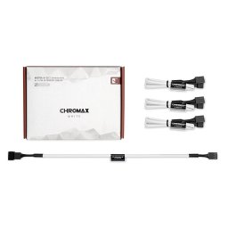 set de accesorii pentru ventilatoare NA-SEC1 4 cabluri de extensie pentru ventilatoare 4-pin cu PWM, sleeving de culoare alba, lungime 30cm