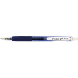 Pix cu gel PENAC Inketti, rubber grip, 0.7mm, corp albastru transparent - scriere albastra