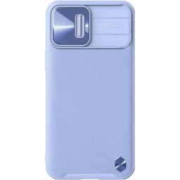 Husa Husa Capac Spate CamShield Piele cu Protectie Camera Mov Apple iPhone 13 Pro Max