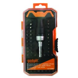 Surubelnita cu clichet ,maner T 2 in 1" cu biti , 61pcs set"