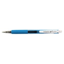 Pix cu gel PENAC Inketti, rubber grip, 0.5mm, corp bleu transparent - scriere bleu