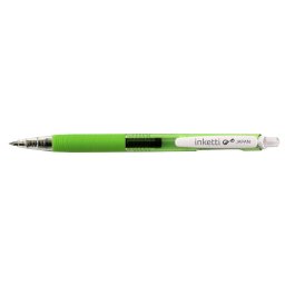 Pix cu gel PENAC Inketti, rubber grip, 0.5mm, corp verde lime transparent - scriere verde lime
