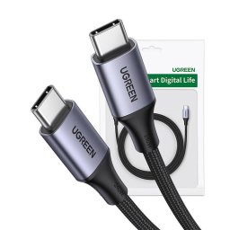 Cablu USB-C la USB-C, 1 m, gri