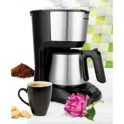 Cafetiera DIGITALA HEINNER HCM-D750SSBK, LCD, 1.25L, cana din otel inoxidabil, filtru si portfiltru detasabil, temporizator programabil, functie anti-scurgere, oprire automata, cana si portfiltru lavabile in masina de spalat vase, 750W, Negru/Inox