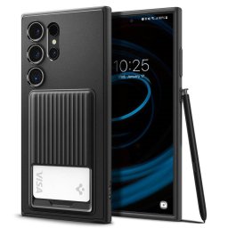 Husa Spigen Liquid Slot, matte black - Samsung Galaxy S24 Ultra