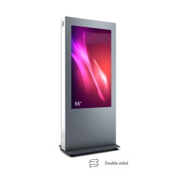 Totem de interior cu doua fete B04 , B04V55N-SAB, pentru display 55'', inaltime 197cm, greutate 68kg, dim.860x1977x500mm