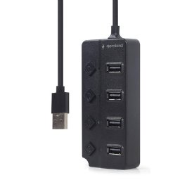 HUB extern USB-A 2.0, Negru