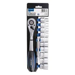 Set 12 chei clichet cu tubulare 3/8, Hyundai HY-59632