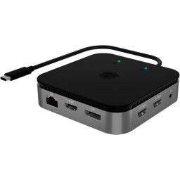 Docking Station Thunderbolt 3 IB-DK408-C41 - USB-C, 2x USB-A, HDMI, DisplayPort, RJ-45 Gigabit LAN, Gri antracit