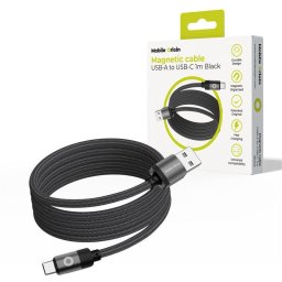 Mobile Origin Magnetic Patented Original Cable USB-A to USB-C 1m, black