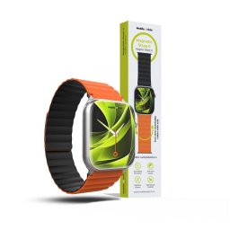 Mobile Origin Magnetic Watch Strap II, orange/black - Apple Watch 49mm/46mm/45mm/44mm