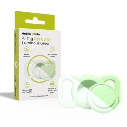 Husa Mobile Origin AirTag Pet Collar, luminous green
