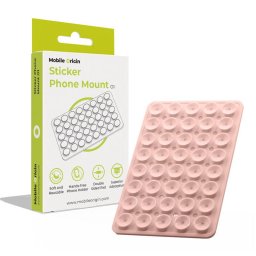 Suport telefon Mobile Origin O1 adeziv, culoare roz deschis