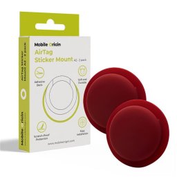 Husa Mobile Origin Airtag Sticker Mount A2 - 2 pack, ruby red