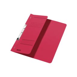 Dosar cu sina Leitz 1/2, carton, A4, incopciat, 170 coli, rosu