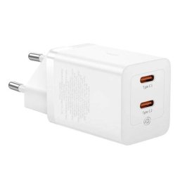 Incarcator de retea GaN5, Quick Charge 40W, 2 x USB Type-C, Alb