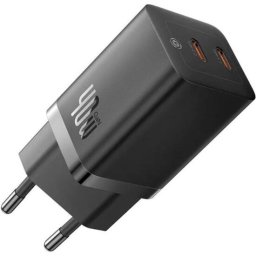 Incarcator de retea GaN5, Quick Charge 40W, 2 x USB Type-C, Negru