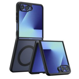 Husa Techsuit PureFrost MagSafe Frosted - Husă tip carte (flip) - compatibil cu Samsung Galaxy Z Flip7 - MagSafe - culoare Negru