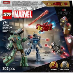 LEGO 76320 Marvel Super Heroes Iron Man & War Machine vs. Hammer Drones, Construction Toy