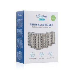 Easytoys - set de manșoane pentru penis - silicon gri (6 bucăți)
