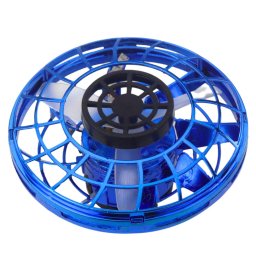 Disc zburător OZN cu disc de aruncare, giroscop cu lumină LED, albastru