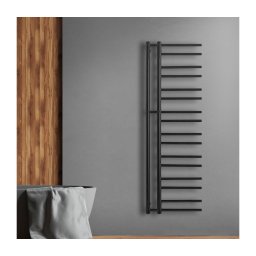 THEIA P.M.H. T2B - radiator de baie tip scară, 352 W, 154 cm, montare pe partea dreaptă, negru