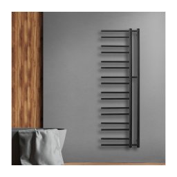 P.M.H. T2B-L - Radiator de baie tip scară THEIA, 352 W, 154 cm, stânga/negru