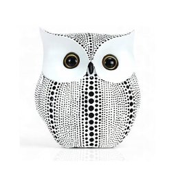 Decorațiune de masă 15 cm, alb/negru