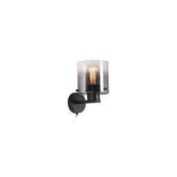 Searchlight 88912-1BK - Aplica de perete SWEDEN 1xE27/60W/230V neagră/fumurie