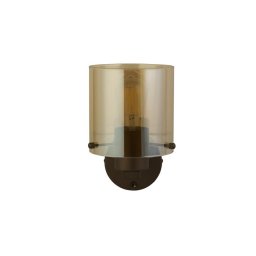 Searchlight SWEDEN 88912-1MO - Aplică de perete 1xE27/60W/230V maro/fumuriu