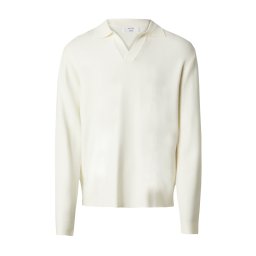 DAN FOX APPAREL Pulover 'Jaron' alb murdar