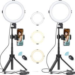 Vlogger Kit Vijim Ulanzi 2x Ring light telecomanda si trepied-2209