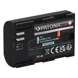 Acumulator Patona Protect LP-E6 2250mAh compatibil Canon EOS 5D Mark II III IV 7D 60D 70D 80D 6D 5D