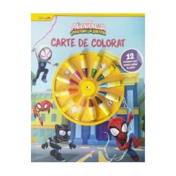 Marvel. Paienjenelul si prietenii lui uimitori. Carte de colorat. 12 creioane mici pentru maini de pitici