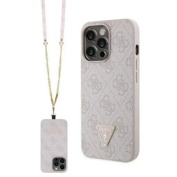 Husa Guess GUHCP13LP4TDSCPP case for iPhone 13 Pro / 13 - pink Crossbody 4G Metal Logo