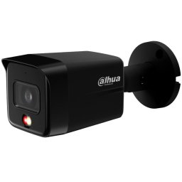 Camera supraveghere Dahua 6MP, iluminare duala, PoE, microfon, IP67, exterior, neagra