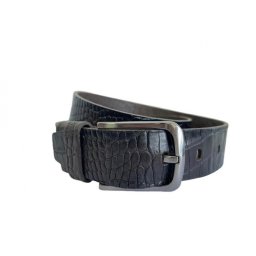 Curea barbati, casual, eleganta, din piele naturala, negru 4cm - CK107N