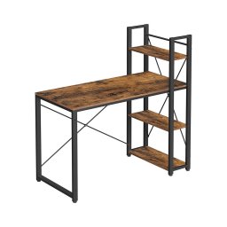 Birou SOLEA maro/negru cu rafturi