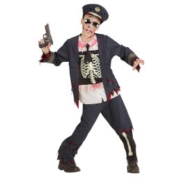 Costum politist zombie copii - 8 - 10 ani / 140 cm